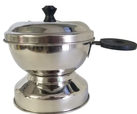 Chiratta Puttu Maker, Stainless Steel, Chiratta Maker with Handle Use with Pressure Cooker