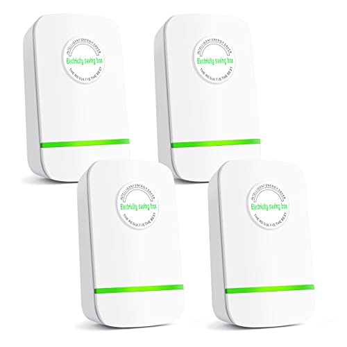 LEOP 4 Pack Power Saver Electricity Saving Box, Professional Household Energy Saver, Office Market Device Electric Smart Power Saving and High Efficiency US Plug 90V-250V