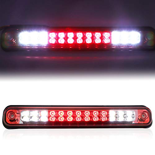 Tresound 3rd Third Brake Light for 1988-1999 Chevy/GMC C1500 C2500 K1500 K2500 Silverado Blazer LED Cargo Lamp High Mount Stop light (Chrome Housing Red Lens)