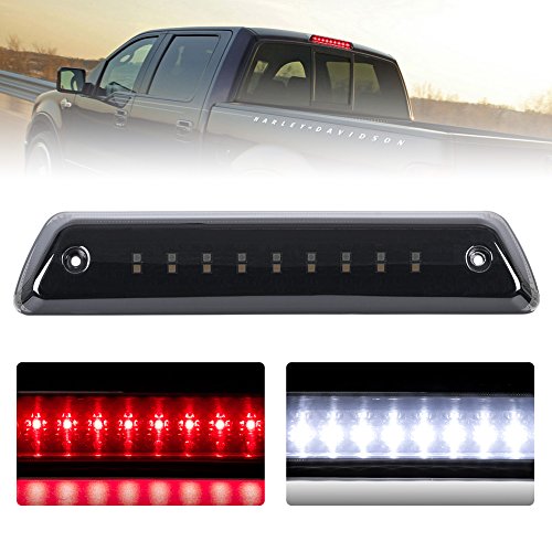 FIERYRED Third Brake Light/Reverse Light Smoked Compatible with 2009-2014 Ford F150 Third Brake Light,Rear Cab Brake Light,3rd Brake lights Power Saving IP67 Waterproof