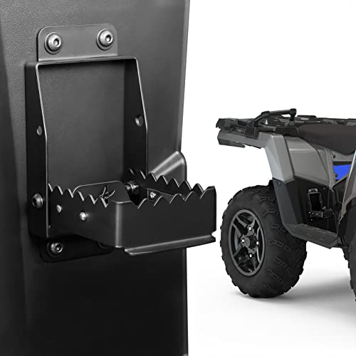 ATV Passenger Foot Rest, Kemimoto Heavy Duty ATV Foot Rest for Rear Passenger Comfortable Foot pegs 4 Wheel Universal Foldable Footrest Compatible with Polaris Sportsman Scrambler Foreman Fourtrax