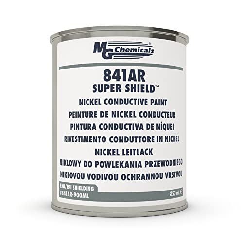 MG Chemicals 841AR Super Shield Nickel Conductive Paint, 850 mL, 1.39 Kg Metal Can, Dark Grey
