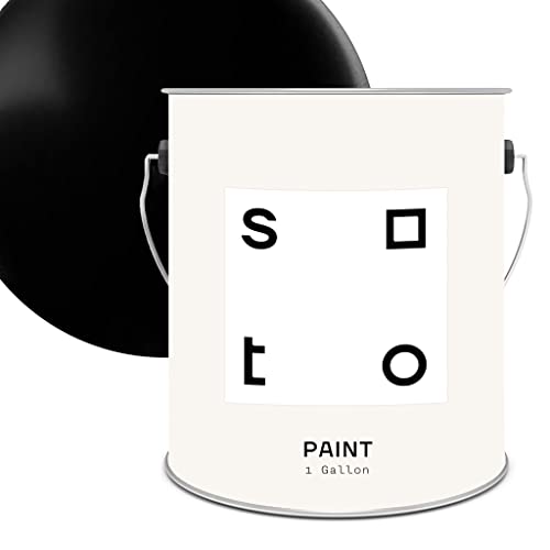 soto Black All-In-One House + Furniture Paint, Matte Finish (No. 70 Mars Black)  1 Gallon of Paint for the Whole House; Wall, Furniture, Cabinet, Doors, Trim, Interior/Exterior