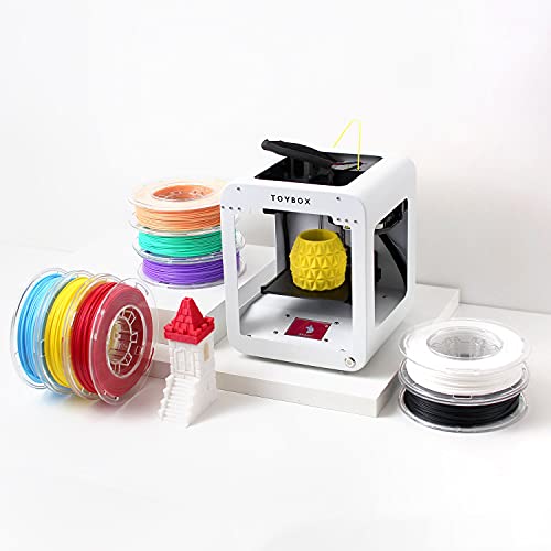 Toybox 3D Printer for Kids, No Software Needed (Includes: 3D Printer, 8 Preselected Printer Food Rolls, Free 500+ Toy Digital Catalog, Removable Bed), Deluxe Pack