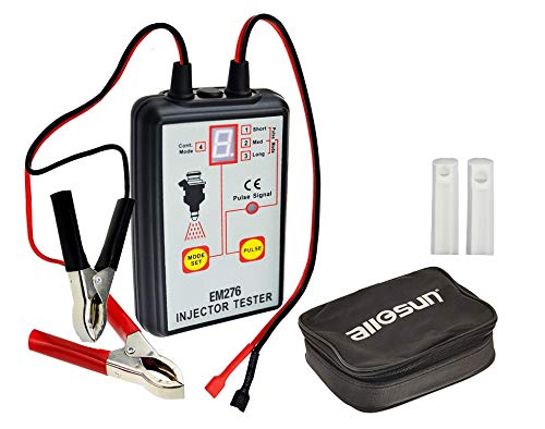 ALLOSUN EM276SET Fuel Injector Tester & Adapter DIY Cleaning Tool Kit Set (Fuel Injector Tester + Adapter)