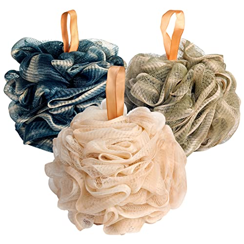 Fishent Loofah 3 Pack Bath Sponge Body Scrubber,     , Shower Loofahs Body Wash for Women and Men