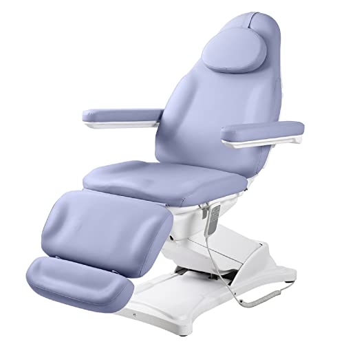 TATARTIST Electric Beauty Bed Massage Chair Aesthetic Facial Beds Portable Medical Stool Tattoo Dental Spa Treatment Table Salon Chair with 3 Adjustable Electrical Motors (Purple)