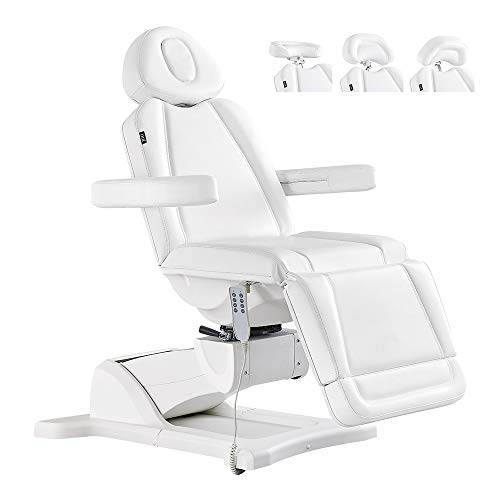 BEAUTY FULL ELECTRICAL 4 MOTOR PODIATRY CHAIR FACIAL MASSAGE DENTAL AESTHETIC RECLINING CHAIR ALL PURPOSE BED - PAVO -WHITE