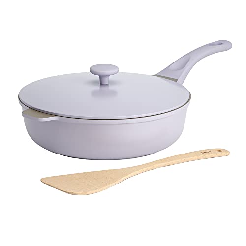 Goodful All-in-One Pan, Multilayer Nonstick, High-Performance Cast Construction, Multipurpose Design Replaces Multiple Pots and Pans, Dishwasher Safe Cookware, 11-Inch, 4.4-Quart Capacity, Lilac Frost