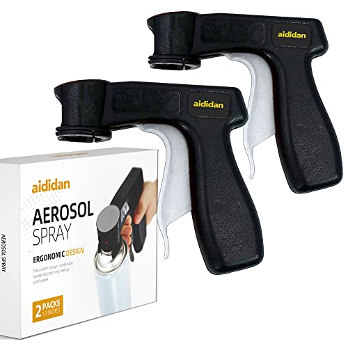 aididan 2 Pack Instant Aerosol Trigger Handle, Sprayer Machine Full Hand Grip, Converts Spray Cans into Spray Reusable Accessory, Universal for Spray Paint, Adhesives