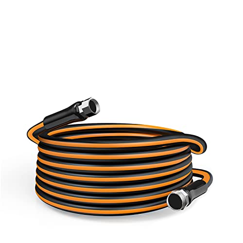 RVLAND 15Ft Drinking Water Hose 5/8 Inch Inner Diameter, Garden Hose Fresh Water Hose for RV, Camper, Travel Trailer black&orange