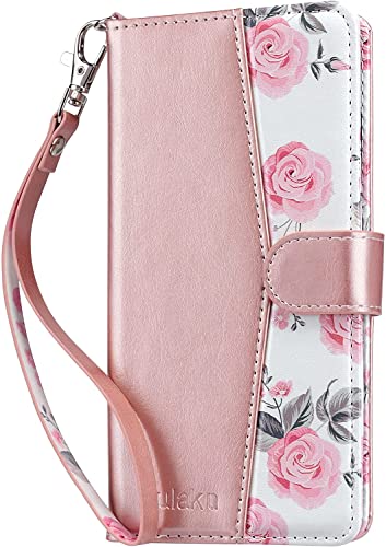ULAK Wallet Case Compatible with Galaxy S20 FE, Flip Case with Card Holder PU Leather + TPU Bumper Stand Cover Kickstand Full Protective Phone Case for Samsung Galaxy S20 FE 6.5 inch - Rose Gold