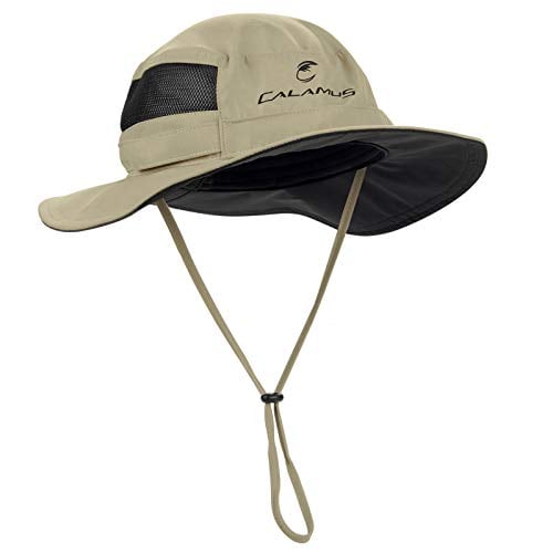 Calamus UPF 50 Boonie Sun Hat Sun Protection Hat, Fishing Hat, Beach & Hiking Hat, Golf Hat, Hunting Hat, Paddling, Rowing, & Kayaking - Kaki