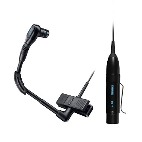 Shure BETA 98H/C Miniature Instrument Microphone - Clip-On Cardioid Condenser Mic for Sax/Brass, Integrated Shock Mount and Preamplifier Circuitry to Improve Linearity Across The Full Frequency Range