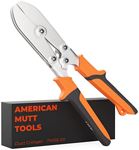 AMERICAN MUTT TOOLS 5 Blade Sheet Metal Crimper Tool  Crimp 24ga Steel and 28ga Stainless  Stove Pipe Crimper Tool, Duct Crimping Tool, HVAC Crimper Tool, Duct Crimper Tool, Gutter Crimper Tool