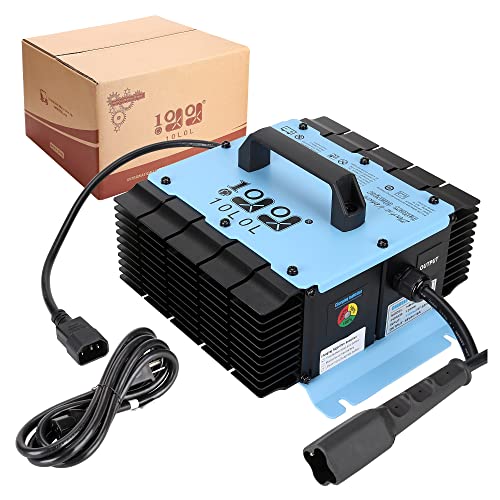 10L0L 18AMP Golf Cart Battery Fast Charger 48V for Yamaha G29 Apply to Three Different Battery Types - Blue