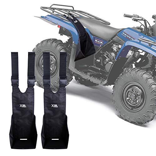 Xislet ATV Universal Rear Passenger Footrests Compatible for Polaris Sportsman Honda Foreman and more, 2 Pack - Adjustable 4Wheeler Foldable Leg Pedestal