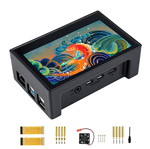 4.3inch DSI LCD Display with Case for Raspberry Pi 4B, 800480 Capacitive Touchscreen MIPI DSI Display Support Raspbian/Ubuntu/Kali/Retropie/WIN10 IoT, Driver Free, Refresh Rate up to 60Hz