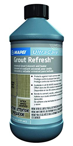 Mapei Grout Refresh Colorant and Sealer: Grout Paint and Sealant - 8 Ounce Bottle, Gray