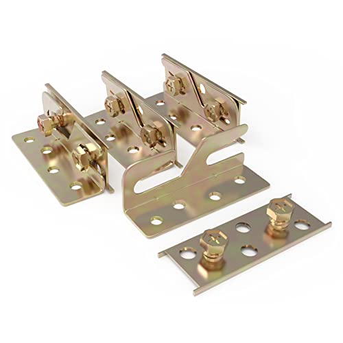 Bed Rail Brackets 4PCS Bed Frame Brackets for Rails Heavy Duty Non Bed Frame Hardware Kit for Wood Bed Connectors Hold Plates for Headboards Footboards