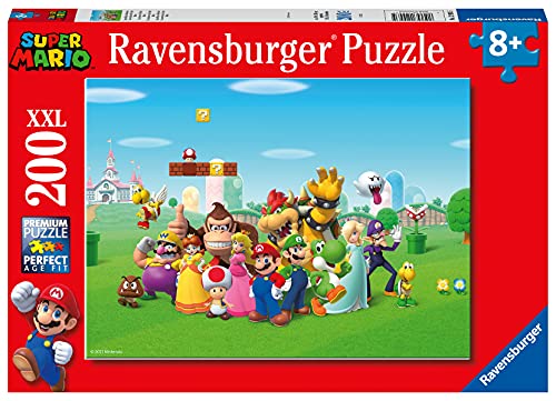 Ravensburger Super Mario 200 Piece Jigsaw Puzzles for Kids Age 8 Years Up - Extra Large Pieces