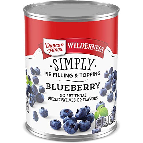 Duncan Hines Wilderness Simply Pie Filling, Blueberry, 21 Ounce (Pack of 8)