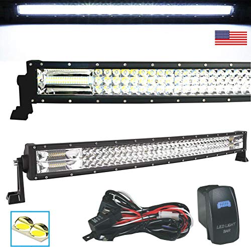 Arsenal Offroad Inc. 42" Curved Pro-2 Tri-Row Led Light Bar 648w 64,800LM 7D Spot Flood Combo Beam for Off Road RZR XP1000 XP4 Can Am X3 Maverick