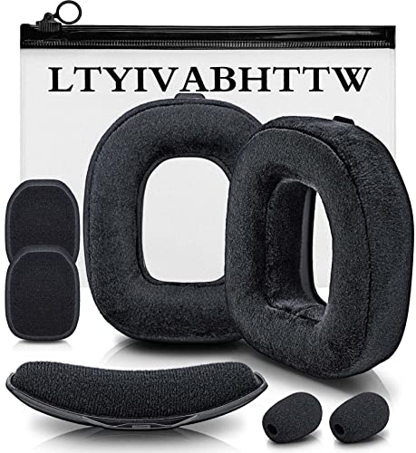 A40 TR Ear Cushions - Velour Earpads Compatible with Astro Gaming A40 TR Wireless Headset - a40 tr Replacement parts/a40 Accessories/Headband/Microphone Foam