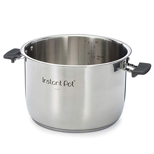 Instant Pot Stainless Steel Inner Cooking Pot With Handles  use with 6 Quart Duo Evo, Pro, and Pro Crisp