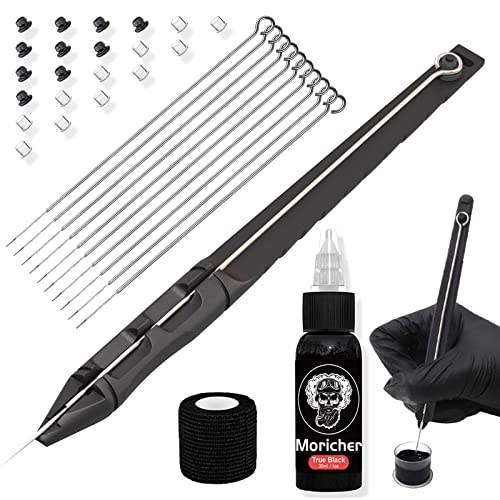 Moricher Hand Poke a Stick Tattoo Kit with ink DIY Tattoo Tool Kit tattoo practice kit with tattoo needle for beginners complete tattoo kit maquina para tatuar