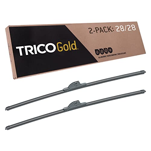 TRICO Gold 28 Inch Pack of 2 Automotive Replacement Windshield Wiper Blades for My Car (18-2828), Easy DIY Install & Superior Road Visibility