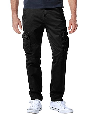 Match Men's Casual Wild Cargo Pants Outdoors Work Wear #6531(44,Black)