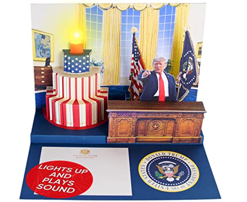 Donald Pop Up Birthday Card with Light & Sound  Funny Birth Day Card for Men and Women, Mom & Dad Card Says Happy Birthday in Trump's REAL Voice, Best Birthday Card for Husband or Wife, Trump Card
