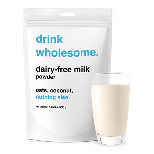 Drink Wholesome Dairy Free Milk Powder | Lactose Free Powdered Milk | Vegan Coffee Creamer | All Natural Ingredients | No Additives | No Added Sugar | 120 Calories