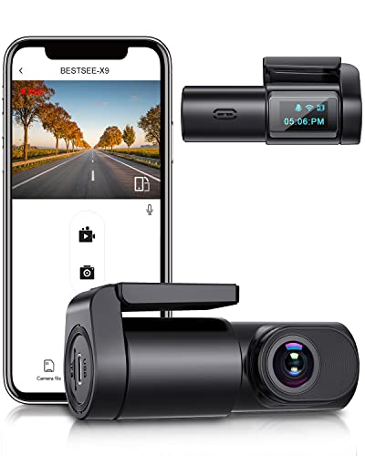 1080P FHD Dash Cam, Smart Dash Camera for Cars, 360 Degree Rotation, Mini Car Camera Recorder with Night Vision, 24 Hours Parking Mode, WDR, Loop Recording, G-Sensor, 170Wide Angle (X9) (X9)