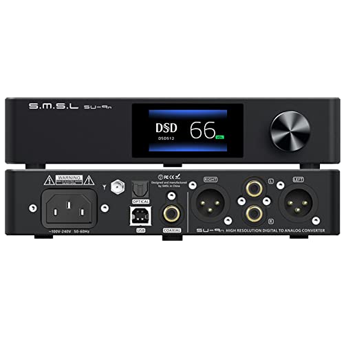 S.M.S.L SU-9n ES9038PRO XMOS XU208 Bluetooth 5.0 DSD512 RCA/XLR LDAC APTX/HD Decoder High Resolution Audio DAC