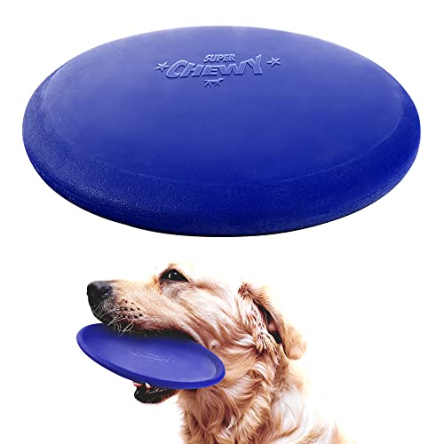SuperChewy Tough Flying Disc Toy | Lifetime Replacement Guarantee | Strong Natural Rubber | Great Dog Fetch Toy | Frisbee Toy for Dogs | Ultra Durable Chew Toy for Aggressive Chewers | For Large Breed