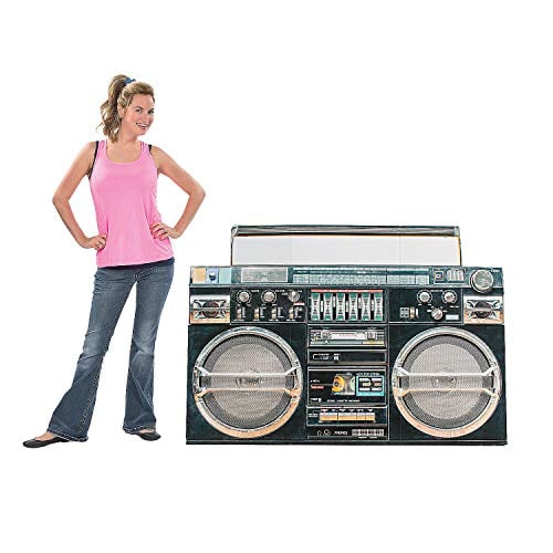 Awesome 80's Boom Box Stand Up - Over 4 feet long - I Love the 1980's Party Decor - 1 Piece