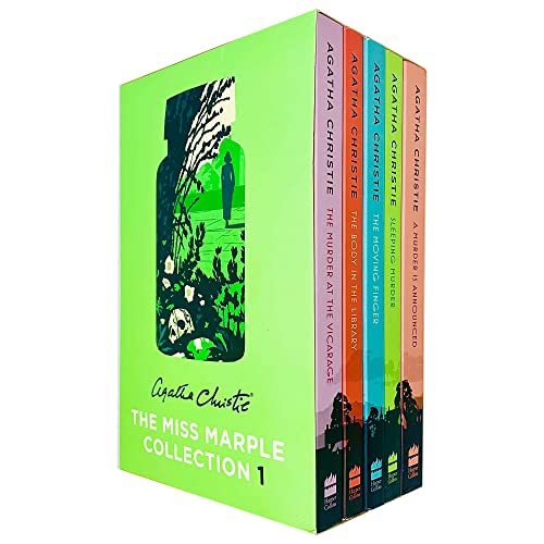Miss Marple Mysteries Series Books 1 - 5 Collection Set by Agatha Christie (The Murder at the Vicarage, The Body in the Library, The Moving Finger, Sleeping Murder & A Murder is Announced)