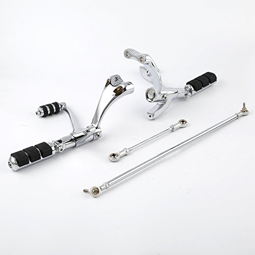 XFMT Chrome Forward Control Foot Pegs Levers Linkages For Harley Sportster XL 883 1200 2004-2013