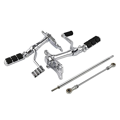 Green-L Chrome Forward Controls Kit Pegs Levers Linkages Fit for Harley Sportster XL Iron 883 1200 1991-2003
