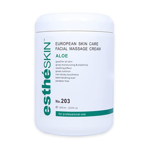 estheSKIN Aloe Facial Massage Cream for European Skin Care, 33.8 fl.oz. / 1000 ml