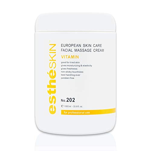 estheSKIN Vitamin Facial Massage Cream for European Skin Care, 33.8 fl.oz. / 1000 ml