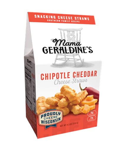 Mama Geraldine's Chipotle Cheese Straws, 4.5 Ounce Box, 6 Pack