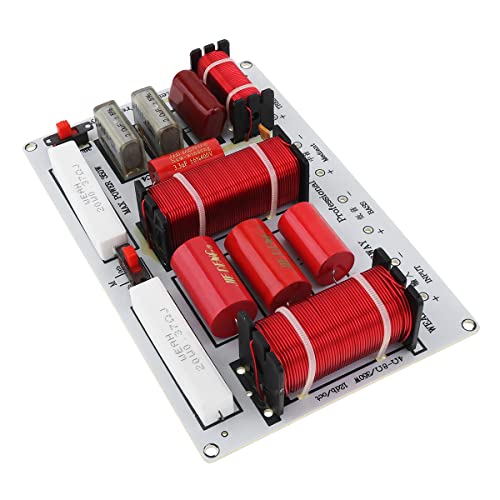 DriSentri 3 Speaker Crossovers, 350W 3 Way 3 Speaker Unit HiFi Home Speakers Audio Frequency Divider Crossover Filters