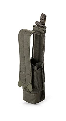 5.11 Tactical Flex Flashlight Pouch, Velcro Accessory Attachable Pocket, Ranger Green, Style 56660