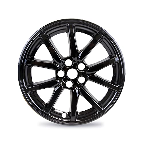 Mayde 18-Inch Wheel Covers fits 2017-2023 Tesla Model 3 Rims, Replacement Hub Caps (1 Piece, Gloss Black)