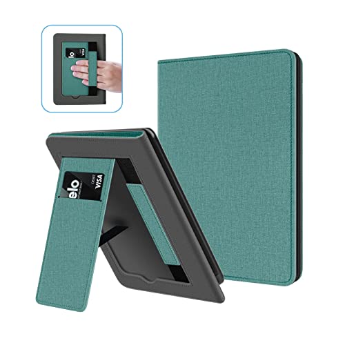 Ayotu Kindle Paperwhite Case, Durable Fabric Cover with Auto Wake/Sleep, with Folding Stand and Hand Strap, Only for 6.8 inch 11th Generation Kindle Paperwhite 2021 and Signature Edition, Mint Green