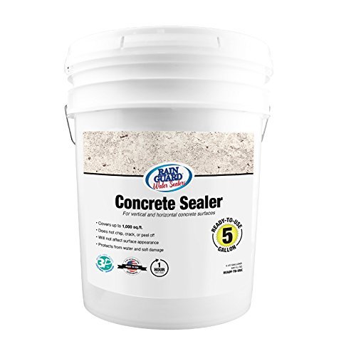 Rain Guard Water Sealers- Concrete Sealer, Penetrating Water Repellent Protection for All Porous Concrete Surfaces, Water-Based Silane/Siloxane Sealant, Ready to Use, 1 Gallon