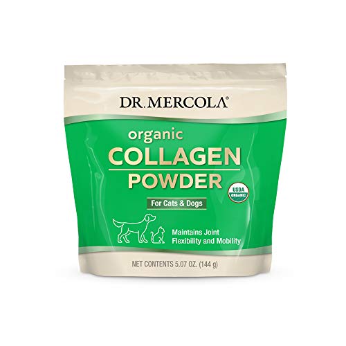 Dr. Mercola Organic Collagen Powder for Cats & Dogs (5.07 oz.), Non GMO, Gluten Free, Soy Free, USDA Organic